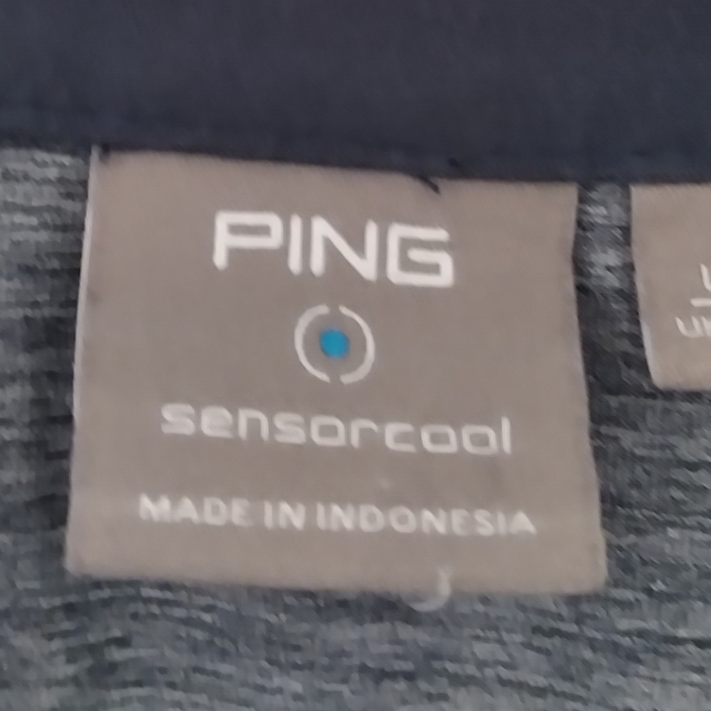 PING SensorCool Golf Polo Shirt Performance Athletic Gray Mens Size L - Picture 3 of 4